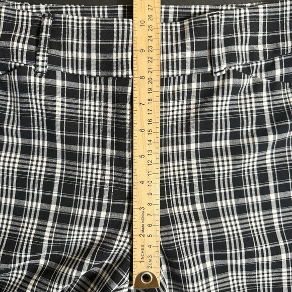 LOFT Outlet Skinny Ankle Pants Women's Size 6 Black White Plaid Stretch 33x28 - Picture 10 of 11